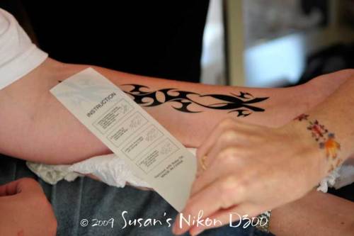 Some of the temporary tattoos looked real!