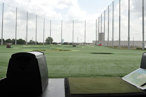 The outside part of TopGolf