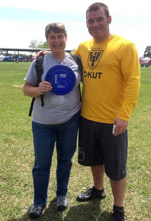 I posed with Rob and his special disc.