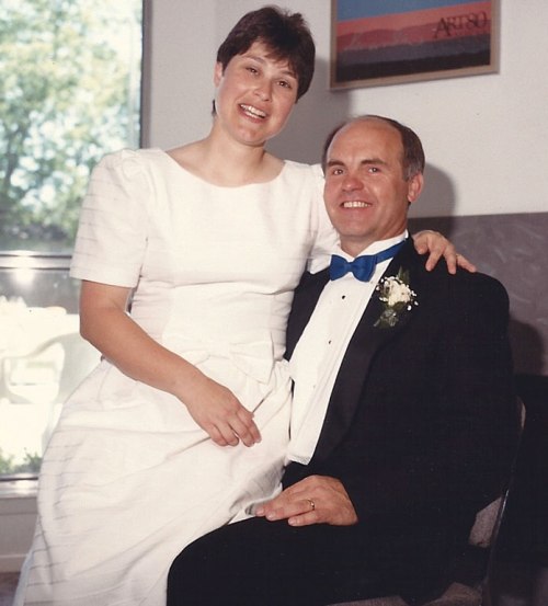 Ahhhh! So young and innocent! Us on our wedding day 24 years ago.
